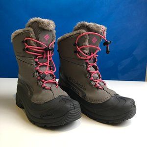 Columbia Snow Boots size 6 Girls Gray/Pink